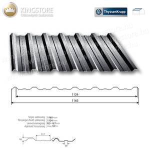 Kingstore lemezek RAL9005 T-18 PLUS matt trapézlemez tetőre