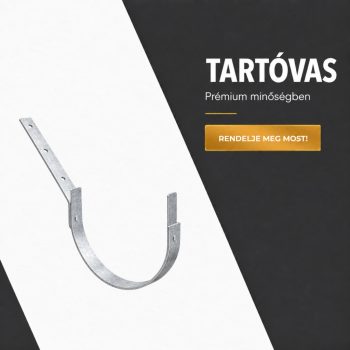 Csatornatartó Hajtott szárú 25-ös Horganyzott 29cm