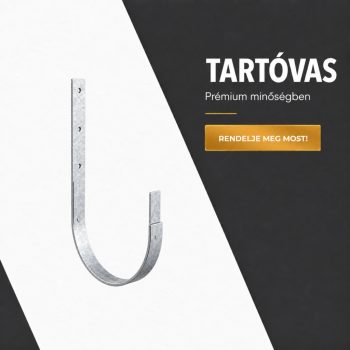 Csatornatartó Egyenes szárú 33-as Horganyzott 19cm