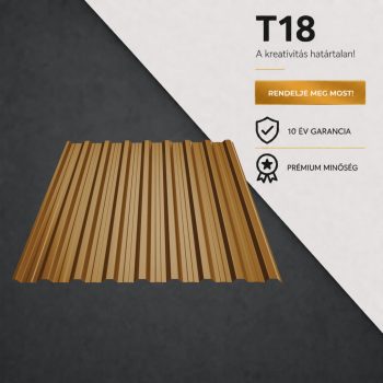 T18 Trapézlemez Ral8003 Agyagbarna fényes 0.45 MM