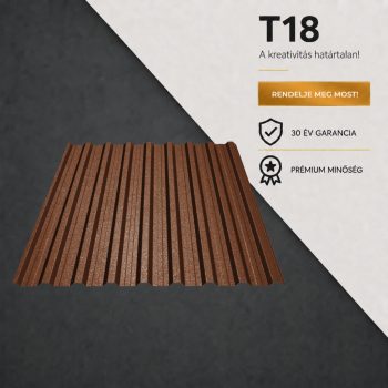 T18 Trapézlemez Ral8004 Rézbarna GrandeMat 0.50 MM