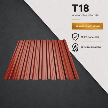 T18 Trapézlemez Ral3011 Barnásvörös fényes 0.40 MM