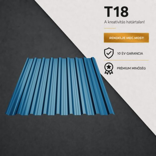 T18 Trapézlemez Ral5010 Enciánkék fényes 0.45 MM