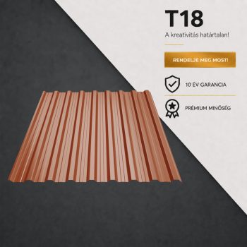 T18 Trapézlemez Ral8004 Rézbarna fényes 0.45 MM