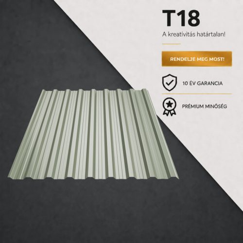 T18 Trapézlemez Ral9006 Fehéralumínium fényes 0.45 MM