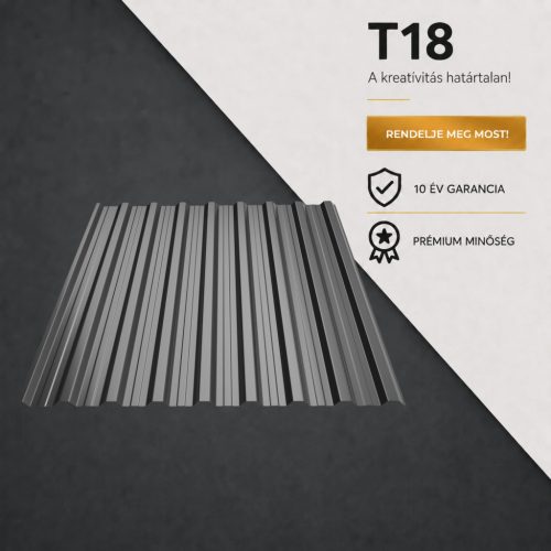 T18 Trapézlemez Ral7024 Grafitszürke fényes 0.50 MM