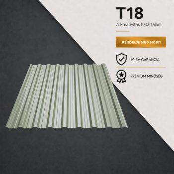 T18 Trapézlemez Ral9006 Fehéralumínium fényes 0.50 MM
