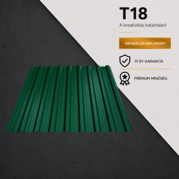 T18 Trapézlemez Ral6005 Mohazöld Matt 0.40 MM