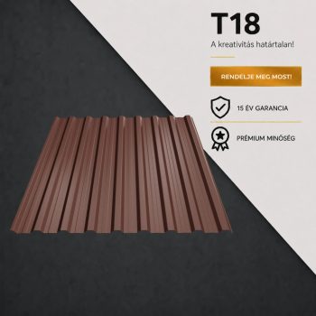 T18 Trapézlemez Ral8017 Csokoládébarna Matt 0.40 MM
