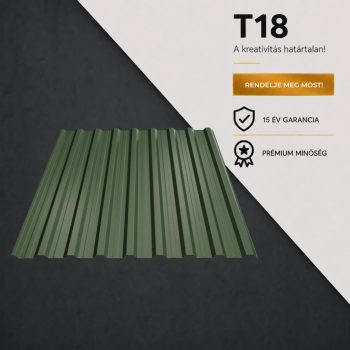 T18 Trapézlemez Ral6020 Krómzöld Matt 0.50 MM