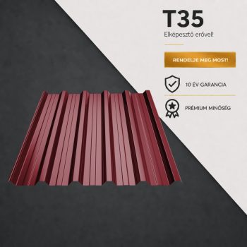 T35 Trapézlemez Ral3005 Borvörös fényes 0.40 MM