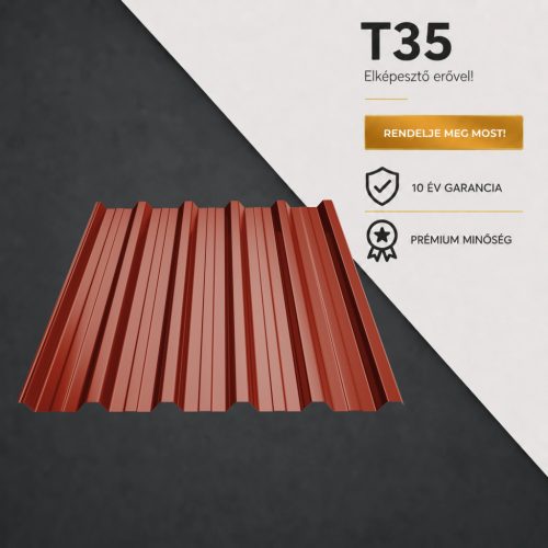 T35 Trapézlemez Ral3011 Barnásvörös fényes 0.45 MM