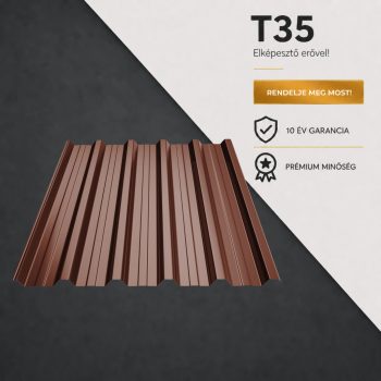T35 Trapézlemez Ral8017 Csokoládébarna fényes 0.45 MM