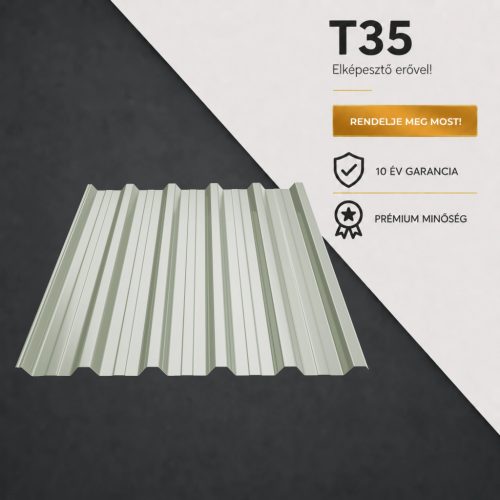 T35 Trapézlemez Ral9002 Szürkésfehér fényes 0.45 MM
