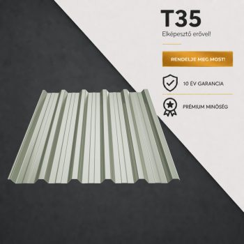 T35 Trapézlemez Ral9006 Fehéralumínium fényes 0.60 MM