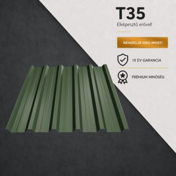 T35 Trapézlemez Ral6020 Krómzöld Matt 0.45 MM