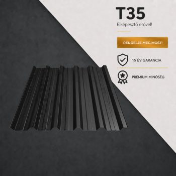 T35 Trapézlemez Famitás Paliszander Fekete ében 0.50 MM