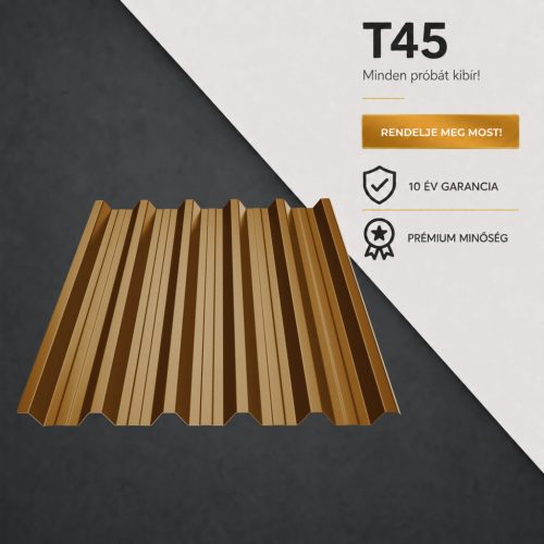 T45 Trapézlemez Ral8003 Agyagbarna fényes 0.45 MM