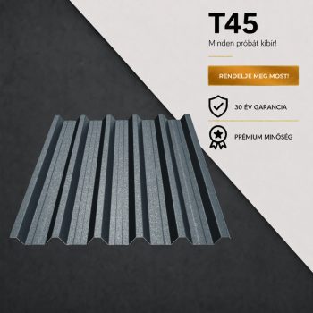 T45 Trapézlemez Ral7011 Vasszürke GrandeMat 0.50 MM