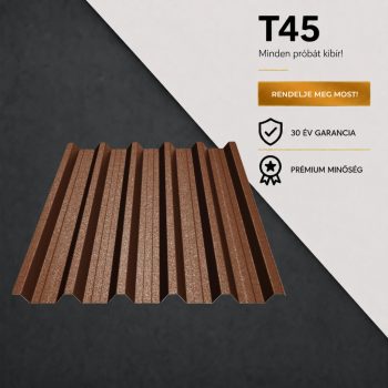 T45 Trapézlemez Ral8004 Rézbarna GrandeMat 0.50 MM