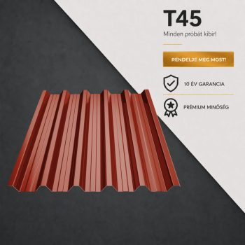 T45 Trapézlemez Ral3011 Barnásvörös fényes 0.40 MM