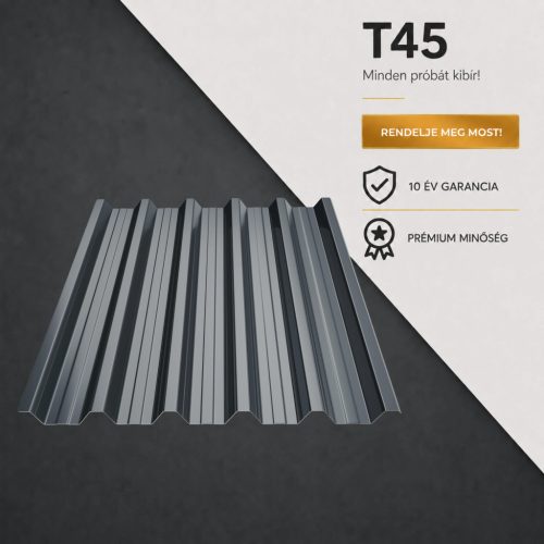 T45 Trapézlemez Ral7016 Antracitszürke fényes 0.45 MM