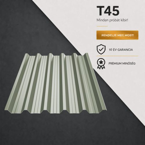 T45 Trapézlemez Ral9006 Fehéralumínium fényes 0.45 MM