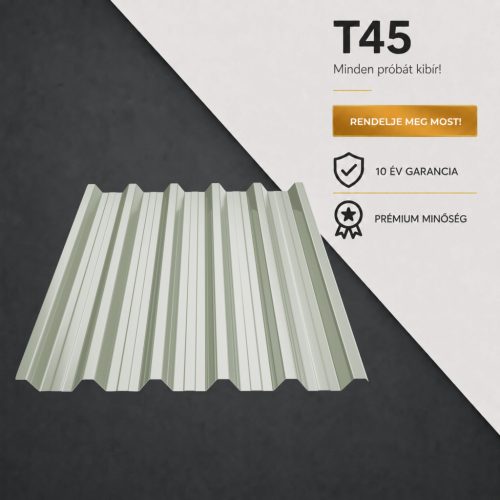 T45 Trapézlemez Ral9002 Szürkésfehér fényes 0.50 MM