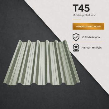 T45 Trapézlemez Ral9006 Fehéralumínium fényes 0.50 MM