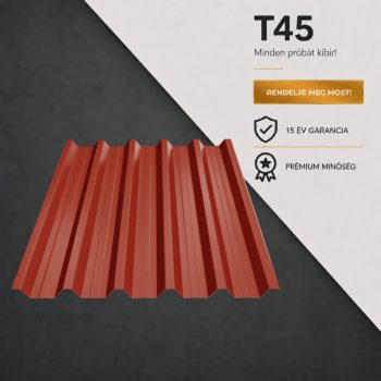T45 Trapézlemez Ral3009 Oxidvörös Matt 0.45 MM