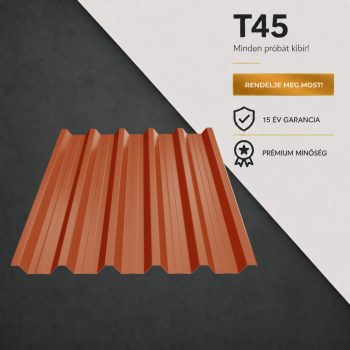 T45 Trapézlemez Ral8004 Rézbarna Matt 0.50 MM