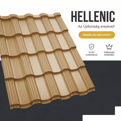 HELLENIC 40 Cserepeslemez Ral8003 Agyagbarna fényes 0.45 MM 