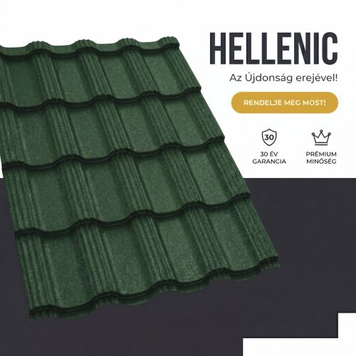 HELLENIC 40 Cserepeslemez Ral6005 Mohazöld GrandeMat 0.50 MM