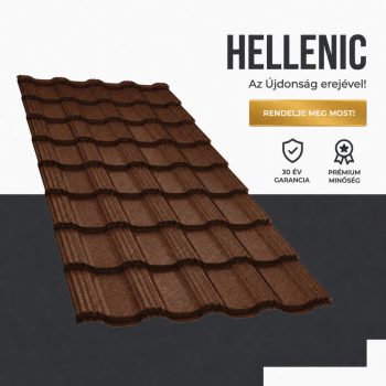   HELLENIC 40 Cserepeslemez Ral8004 Rézbarna GrandeMat 0.50 MM