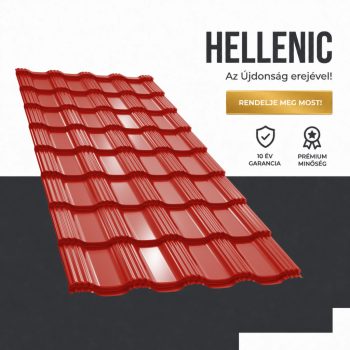   HELLENIC 35 Cserepeslemez Ral3000 Tűzvörös fényes 0.45 MM 