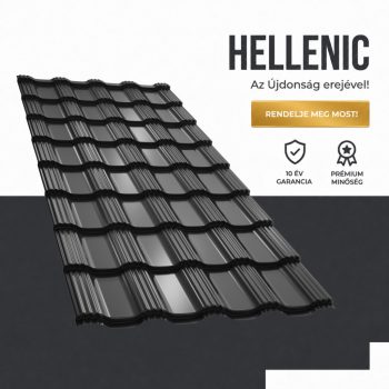 HELLENIC 35 Cserepeslemez Ral9005 Fekete fényes 0.45 MM 