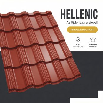   HELLENIC 40 Cserepeslemez Ral3009 Oxidvörös fényes 0.45 MM 