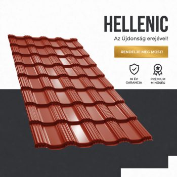   HELLENIC 40 Cserepeslemez Ral3009 Oxidvörös fényes 0.45 MM 