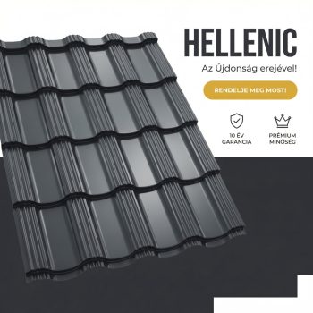   HELLENIC 40 Cserepeslemez Ral7016 Antracitszürke fényes 0.45 MM