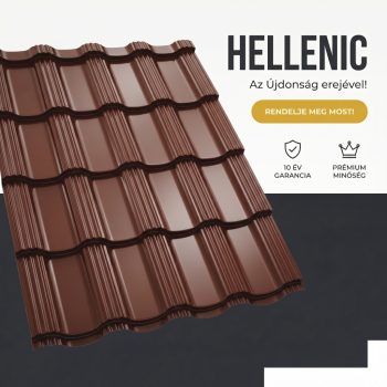   HELLENIC 40 Cserepeslemez Ral8017 Csokoládébarna fényes 0.45 MM 