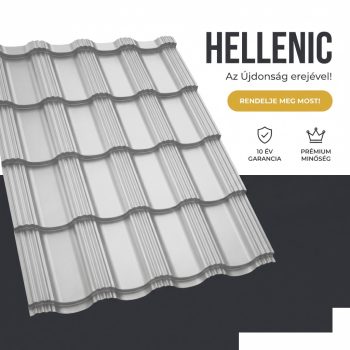   HELLENIC 40 Cserepeslemez Ral9006 Fehéralumínium fényes 0.45 MM