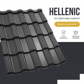 HELLENIC 35 Cserepeslemez Ral9005  Fekete fényes 0.50 MM 