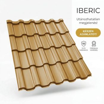 IBERIC 40 Cserepeslemez Agyagbarna Ral8003 0.45 MM fényes