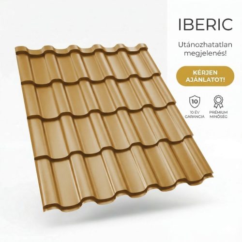 IBERIC 40 Cserepeslemez Agyagbarna Ral8003 0.45 MM fényes