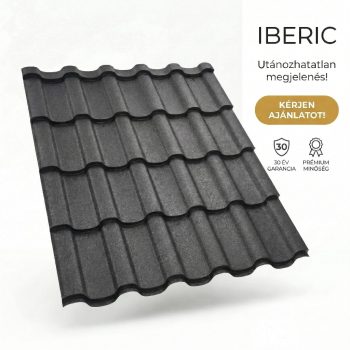 IBERIC 40 Cserepeslemez Fekete Ral9005 GrandeMat 0.50 MM