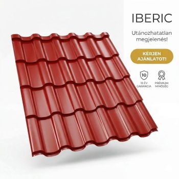 IBERIC 40 Cserepeslemez Tűzvörös Ral3000 0.45 MM fényes