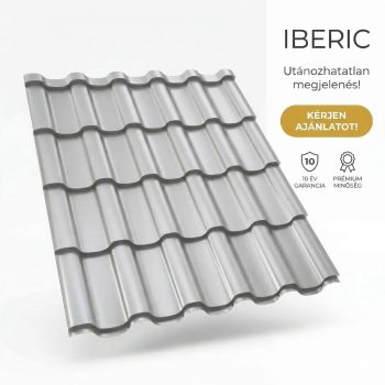 IBERIC 40 Cserepeslemez Fehéralumínium Ral9006 0.45 MM