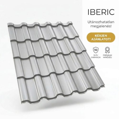 IBERIC 35 Cserepeslemez Fehéralumínium Ral9006 0.50 MM fényes