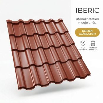 IBERIC 40 Cserepeslemez Oxidvörös Ral3009 0.50 MM fényes