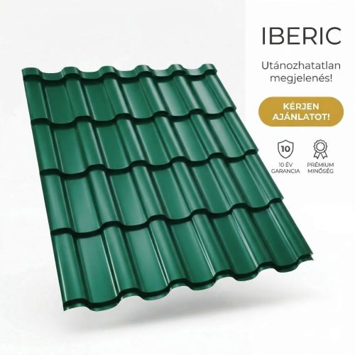 IBERIC 40 Cserepeslemez Mohazöld Ral6005 0.50 MM fényes